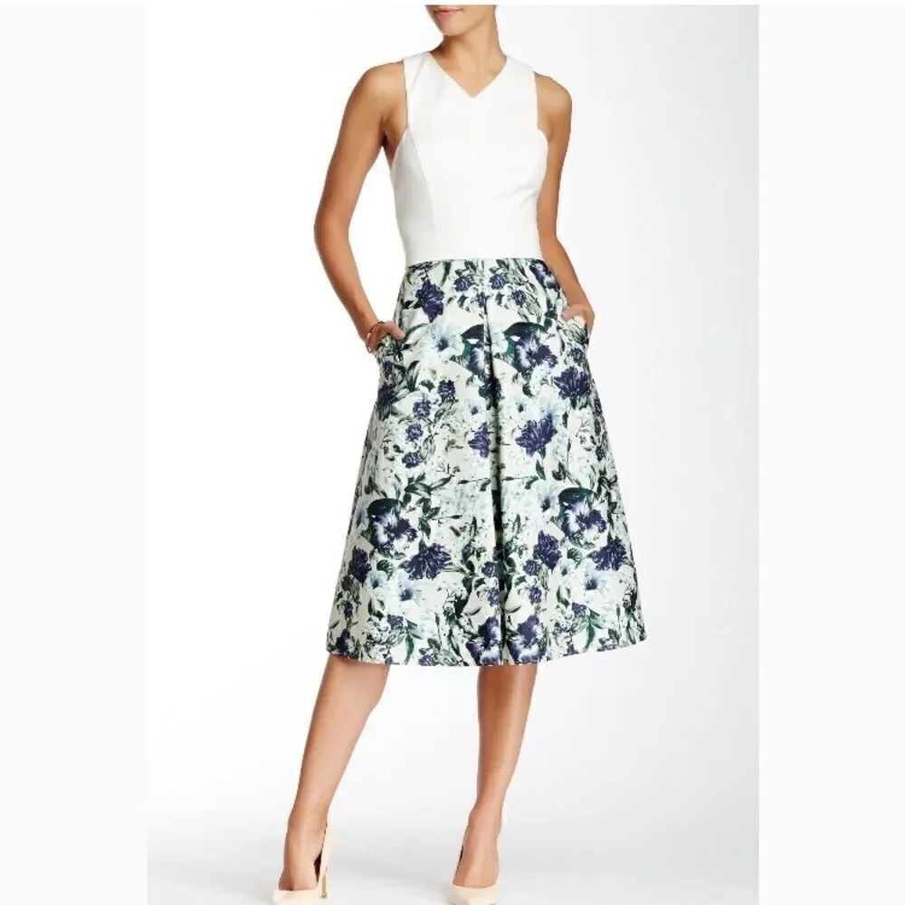 ABS by Allen Schwartz Floral Midi Skirt – Size 2 – NWOT - Picture 1 of 4